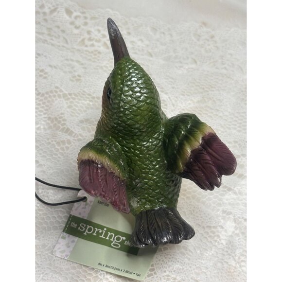 Hand-Painted Hummingbird Figurine By The Spring Shop 4-Inch Resin Decor Accent - Picture 4 of 6
